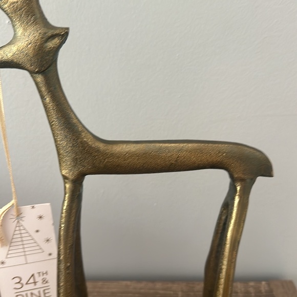 COPY - 34th & Pine Christmas Reindeer Brass Gold Tone Pottery Barn Style NEW - Picture 4 of 6